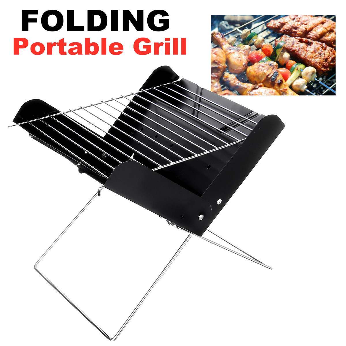 BBQ Grill Folding Stainless Steel Portable