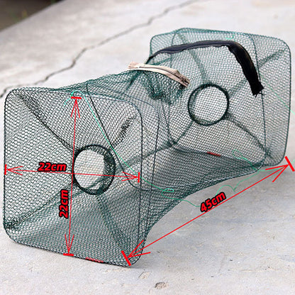 Two-hole Lobster Basket Folding Fishing Cage