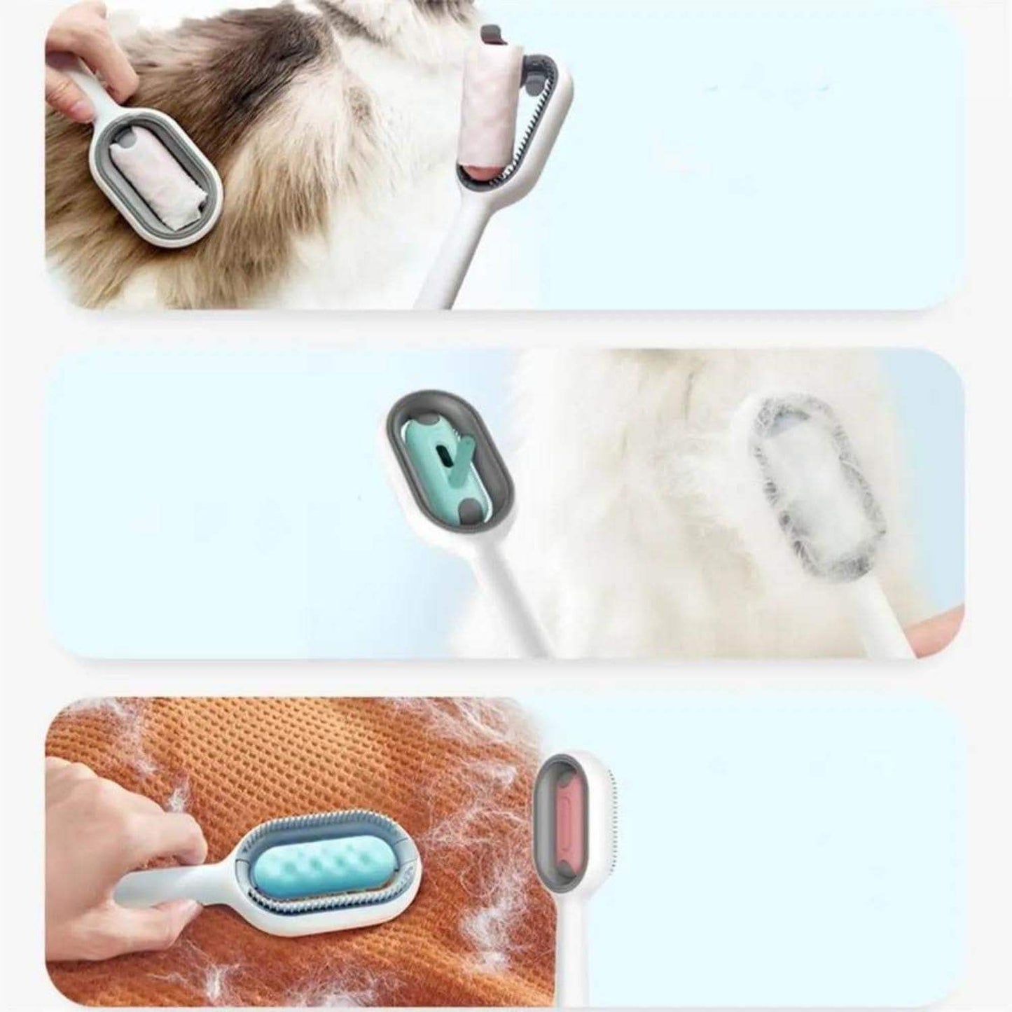 Cat Hair Brush With Water, Sticky Brush For Cats, 4 In-1