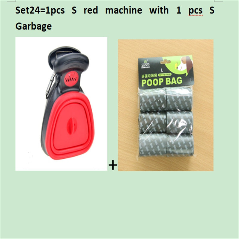 Pet Travel Foldable Pooper Scooper With 1 Roll Decomposable bags .