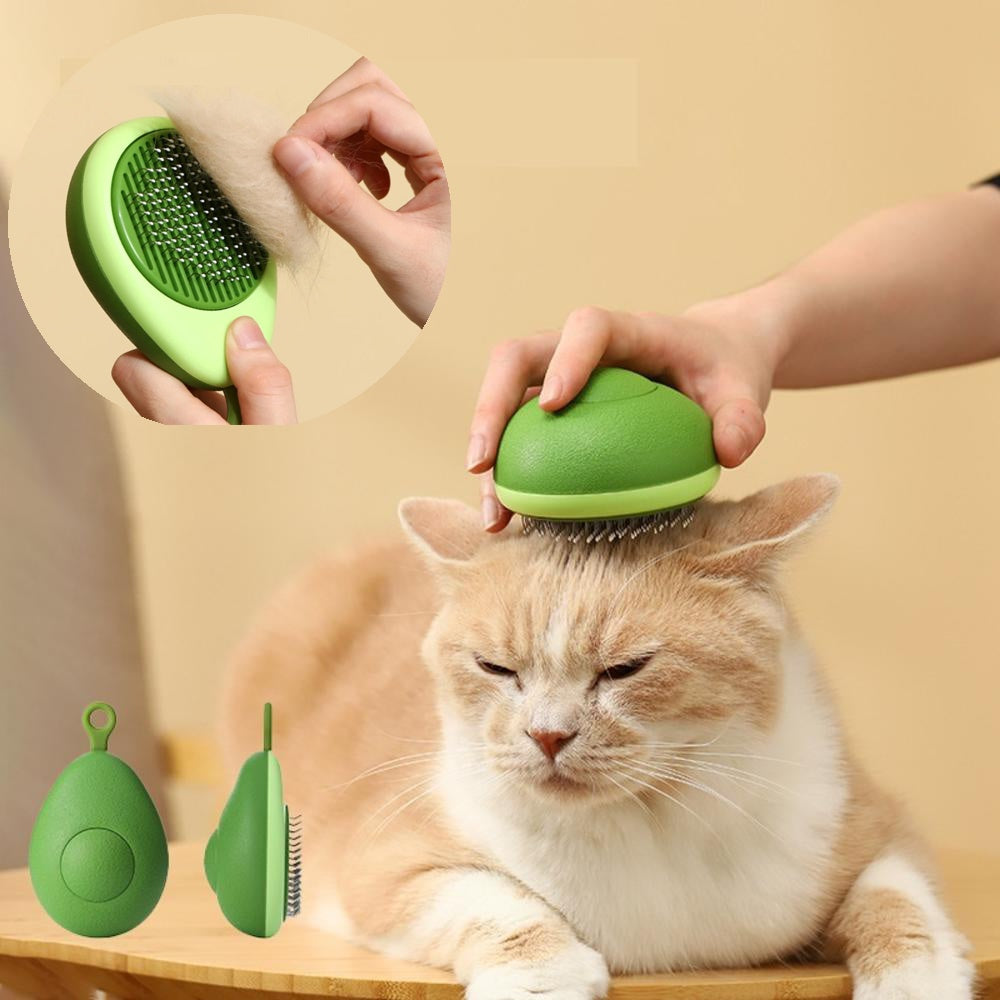 Creative Cat Grooming Comb Portable Massage Brush One-Button Remove Floating Hair