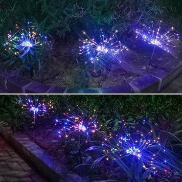 New Ground Plug Solar Fireworks Light LED