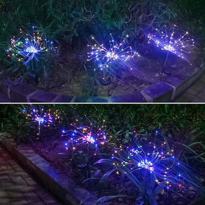 New Ground Plug Solar Fireworks Light LED