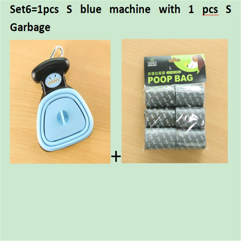 Pet Travel Foldable Pooper Scooper With 1 Roll Decomposable bags .