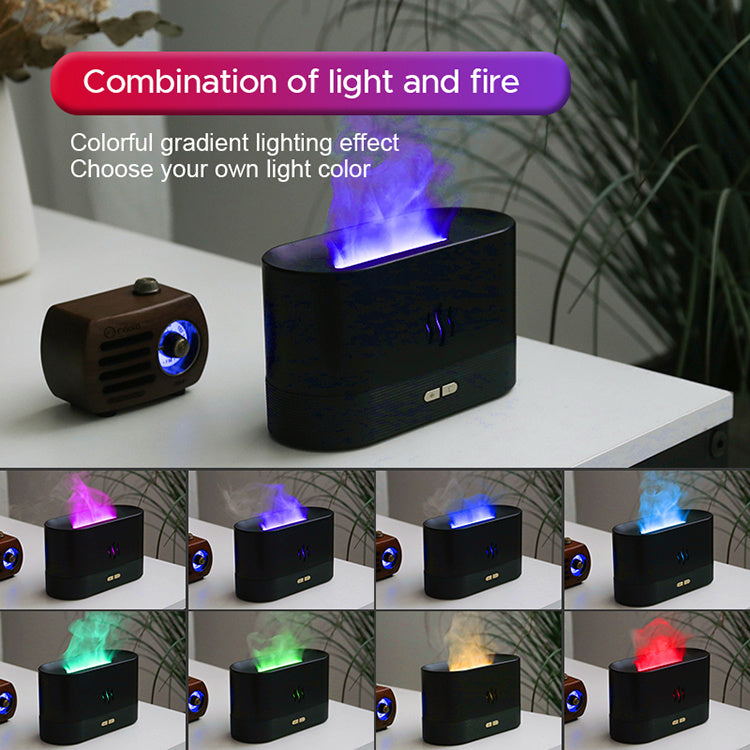 2022 Best Selling USB Ultrasonic Flame Humidifier Led RGB Colorful Essential