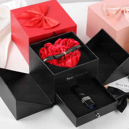 Double Life Rose Jewelry Packaging Gift Box