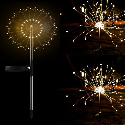 New Ground Plug Solar Fireworks Light LED