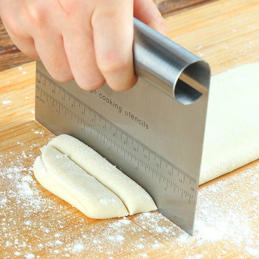 Stainless Steel Pastry Spatulas Cutter With Scale Pizza Dough