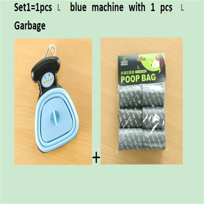 Pet Travel Foldable Pooper Scooper With 1 Roll Decomposable bags .