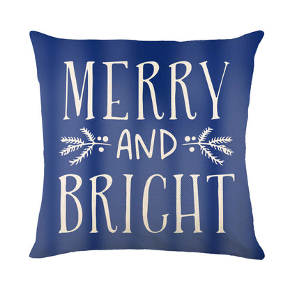 Christmas Decorations Pillow Covers Sofa Square Throw Pillow Cases Stamping Snowflake Waist Cushion Cover Home Bed Decor