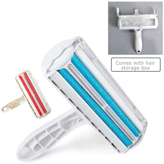 Pet Hair Roller Remover Lint Brush 2-Way for Dogs and  Cats.