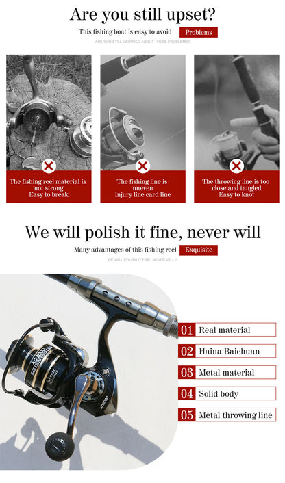 Fishing Wheel Metal Fishing Reel Bait Telescopic Fishing Rod Wheel