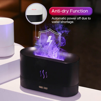 2022 Best Selling USB Ultrasonic Flame Humidifier Led RGB Colorful Essential