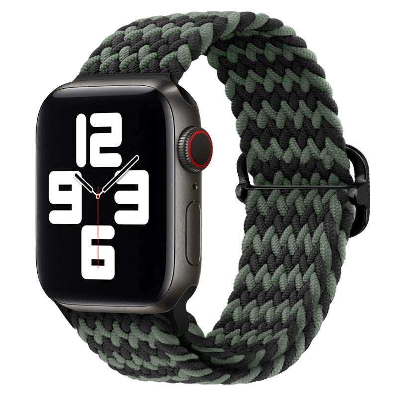 Double Loop Nylon Loop Woven Rainbow Watch Strap