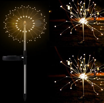 New Ground Plug Solar Fireworks Light LED