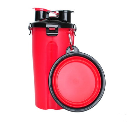 2 In 1Pet Water Bottle Silicone Bowl