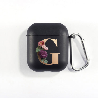 Matte Black Alphabet Airpods Case