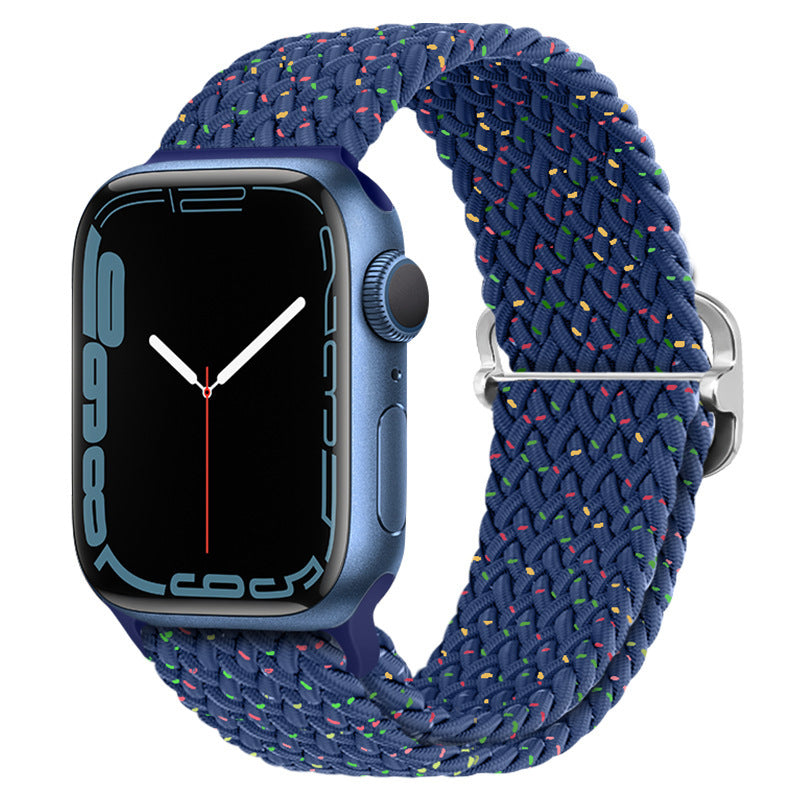 Double Loop Nylon Loop Woven Rainbow Watch Strap
