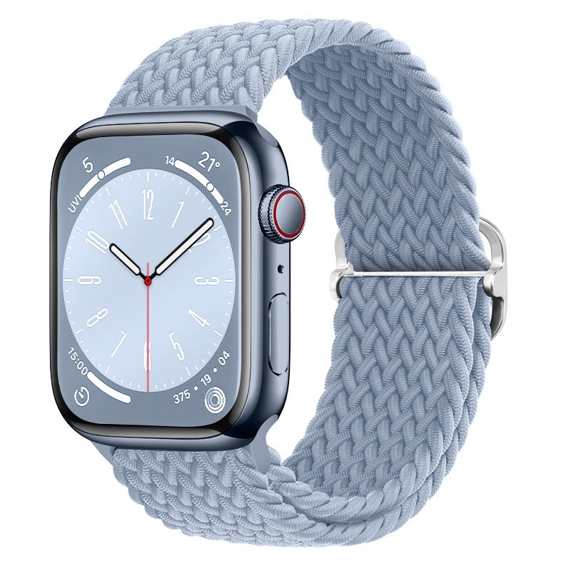 Double Loop Nylon Loop Woven Rainbow Watch Strap