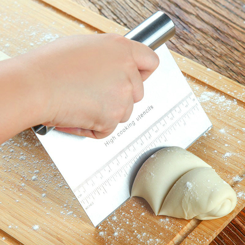 Stainless Steel Pastry Spatulas Cutter With Scale Pizza Dough