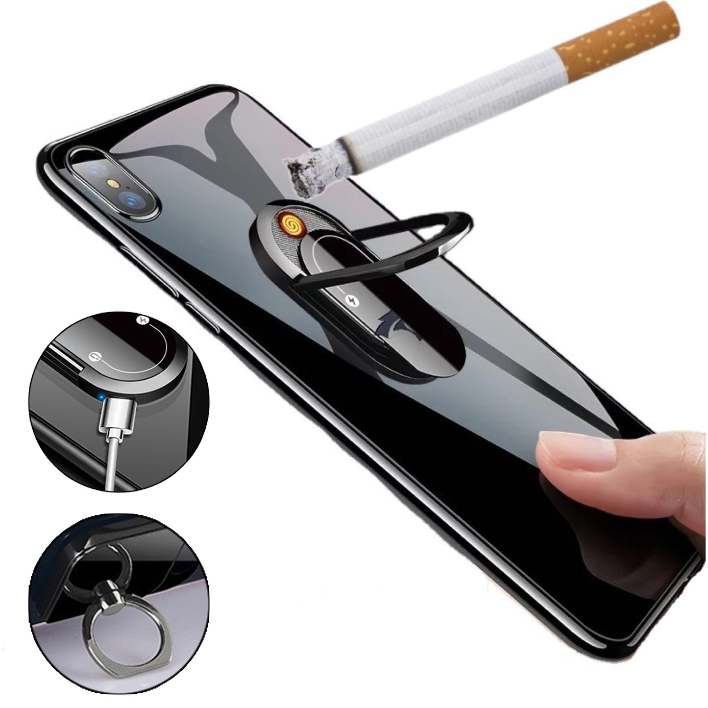 2 In 1 Portable Creative USB Plasma Lighter