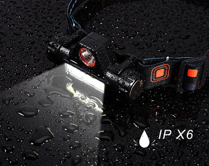 Waterproof LED headlamp COB work light.
