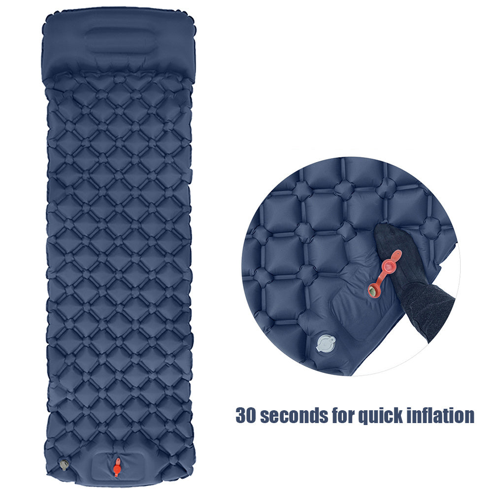 Outdoor Sleeping Pad Camping Inflatable Mattress With Pillows
