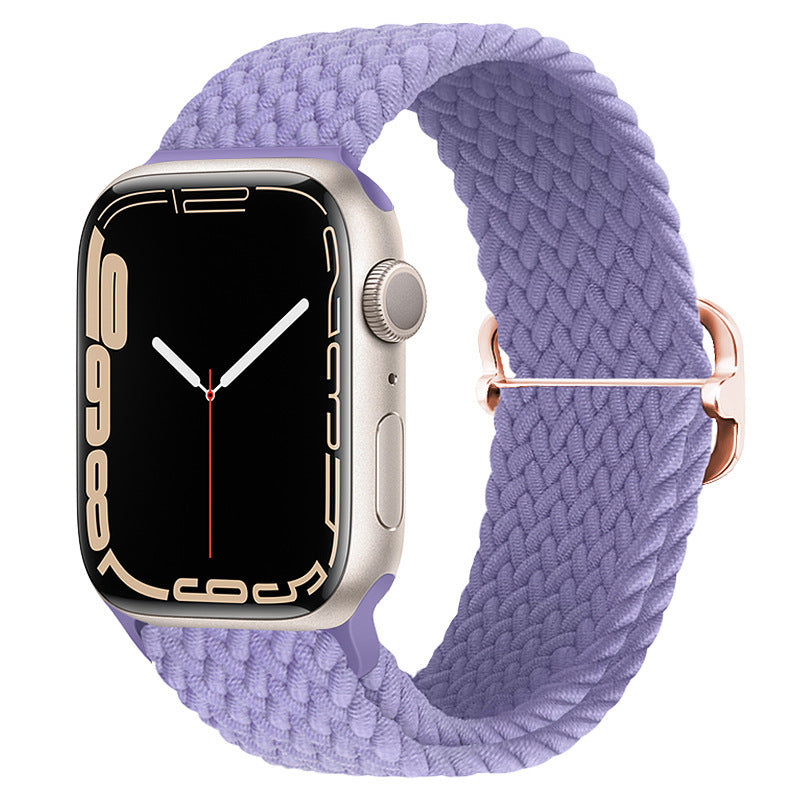 Double Loop Nylon Loop Woven Rainbow Watch Strap
