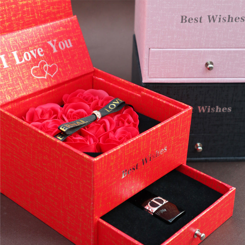 Double Life Rose Jewelry Packaging Gift Box