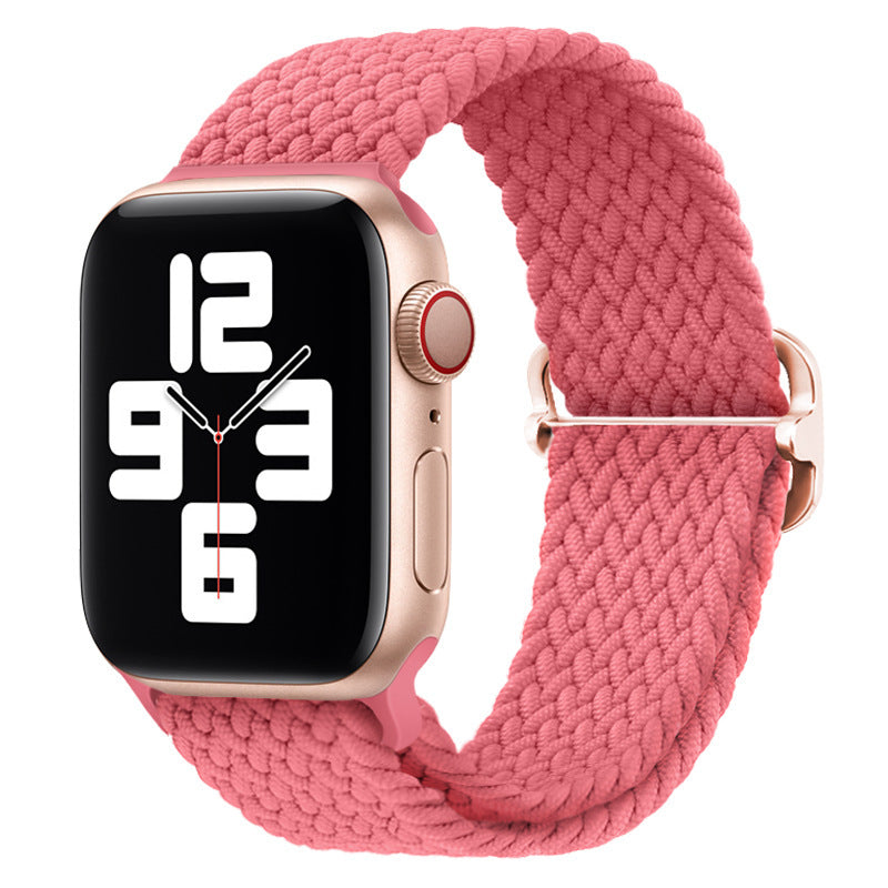 Double Loop Nylon Loop Woven Rainbow Watch Strap