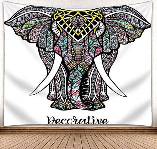 3D Mural Elephant Tapestry Wall