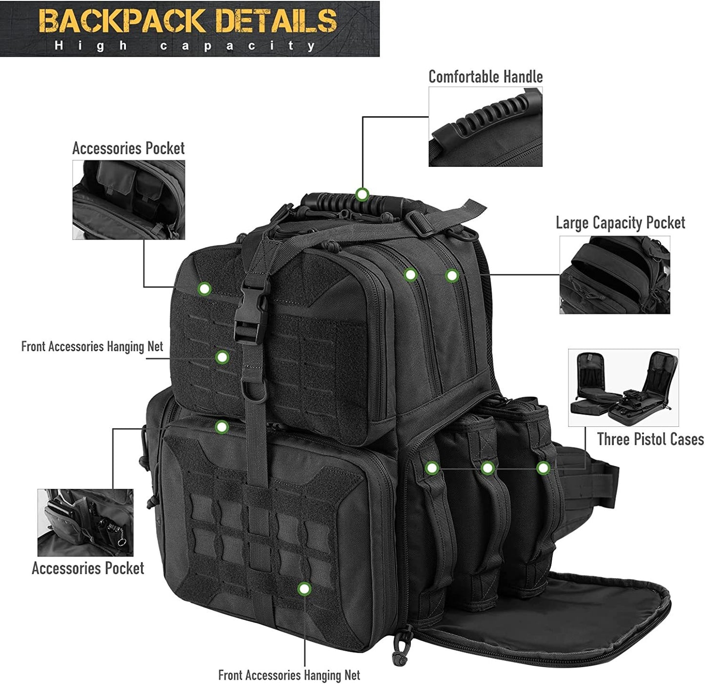 Tactical Range Backpack Bag.