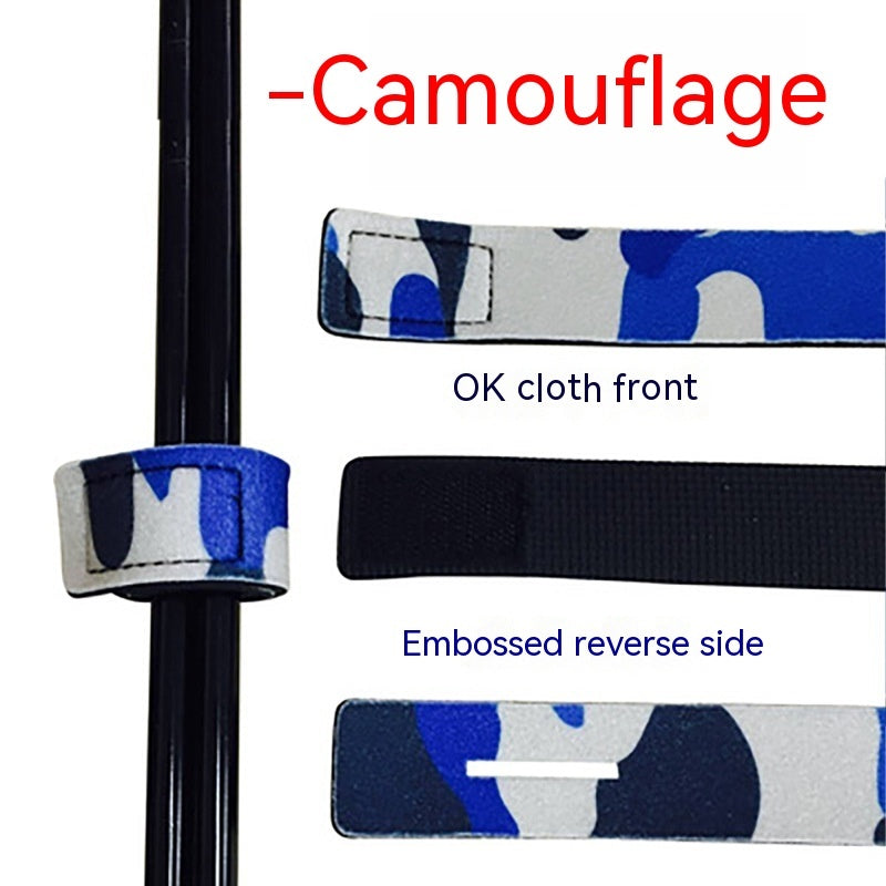 Fishing Gear Fishing Rod Binding Band Non-slip Ratchet Tie Down Velcro Rod Wrap Bundle Lure Binding Rod