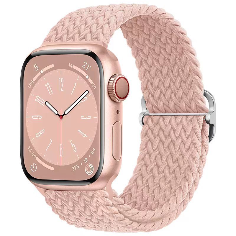 Double Loop Nylon Loop Woven Rainbow Watch Strap