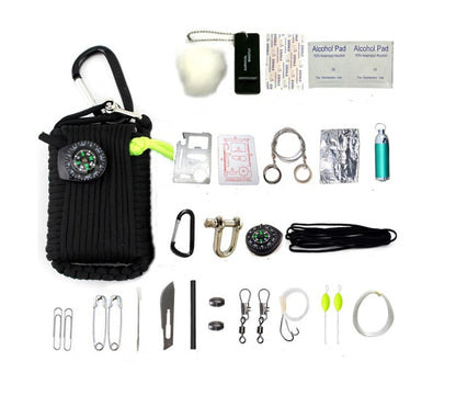 Camping bag climbing umbrella rope equipment kit