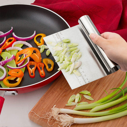 Stainless Steel Pastry Spatulas Cutter With Scale Pizza Dough