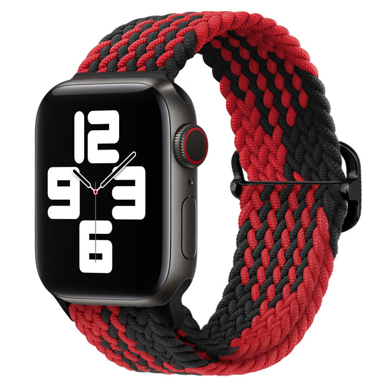 Double Loop Nylon Loop Woven Rainbow Watch Strap