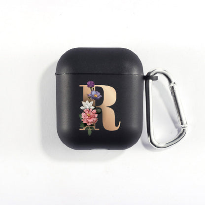 Matte Black Alphabet Airpods Case