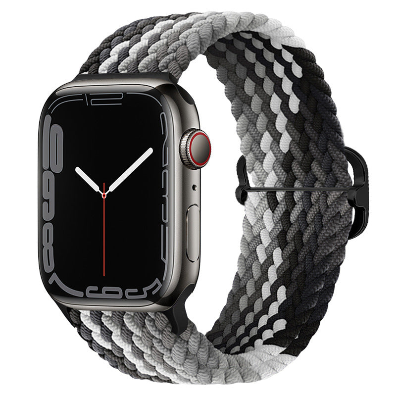 Double Loop Nylon Loop Woven Rainbow Watch Strap