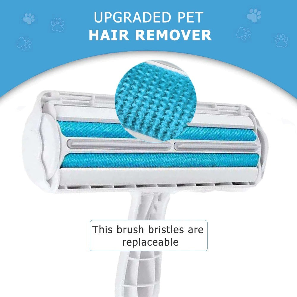 Pet Hair Roller Remover Lint Brush 2-Way for Dogs and  Cats.