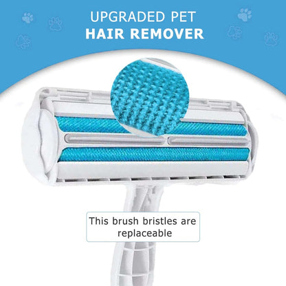 Pet Hair Roller Remover Lint Brush 2-Way for Dogs and  Cats.