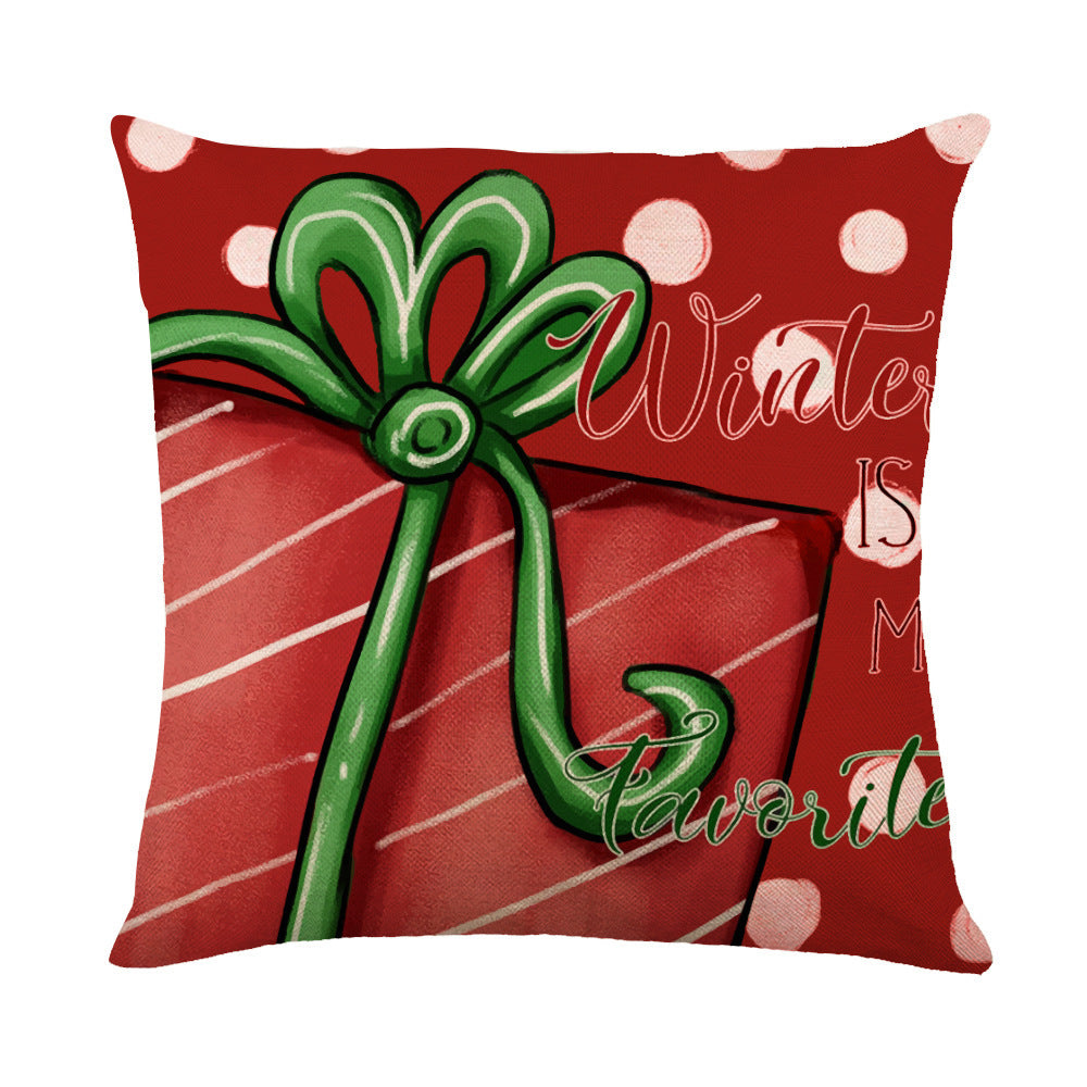 Christmas Decorations Pillow Covers Sofa Square Throw Pillow Cases Stamping Snowflake Waist Cushion Cover Home Bed Decor