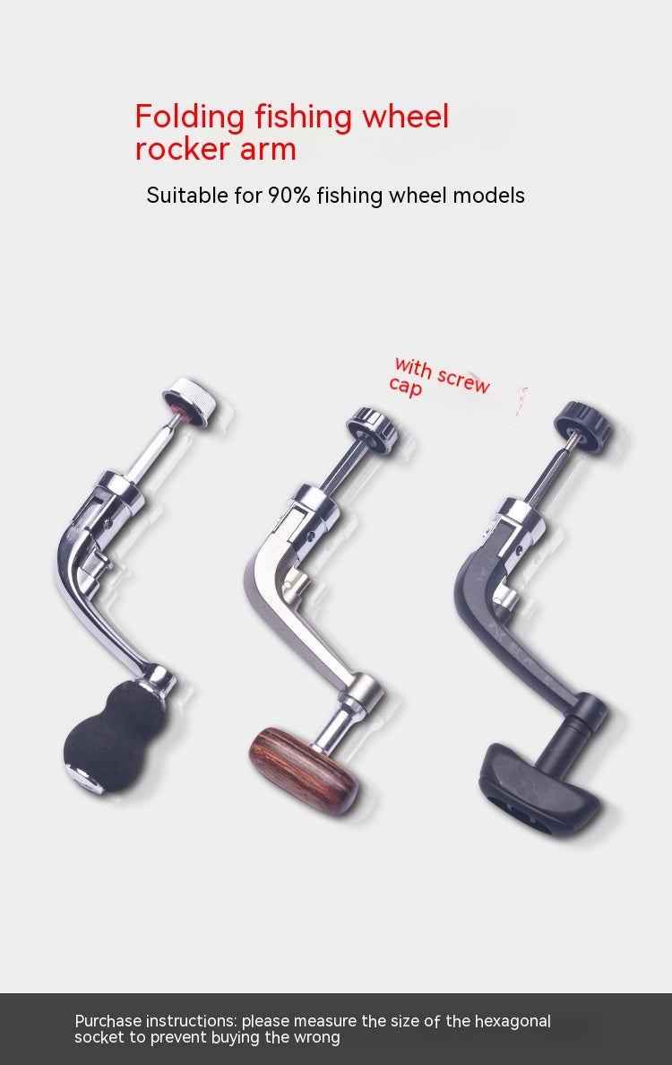 Metal Fishing Wheel Foldable Handle Rocker Arm