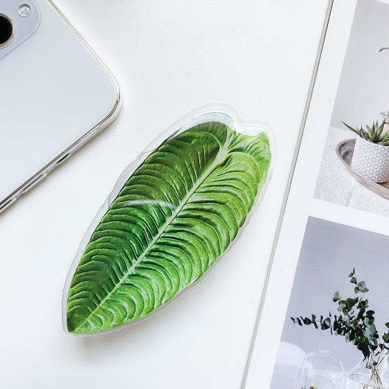 Cute Green Leaves Smartphone Holder Finger