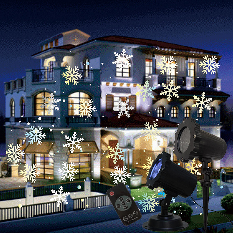 LED Christmas Blizzard Snowflake Laser Light