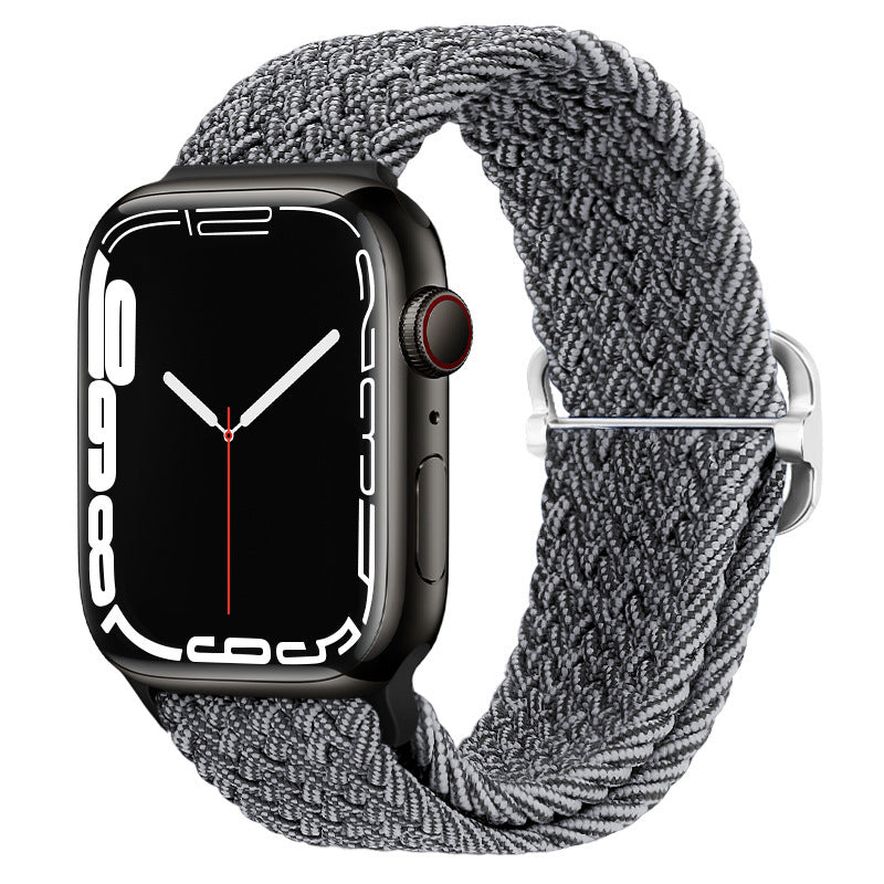 Double Loop Nylon Loop Woven Rainbow Watch Strap