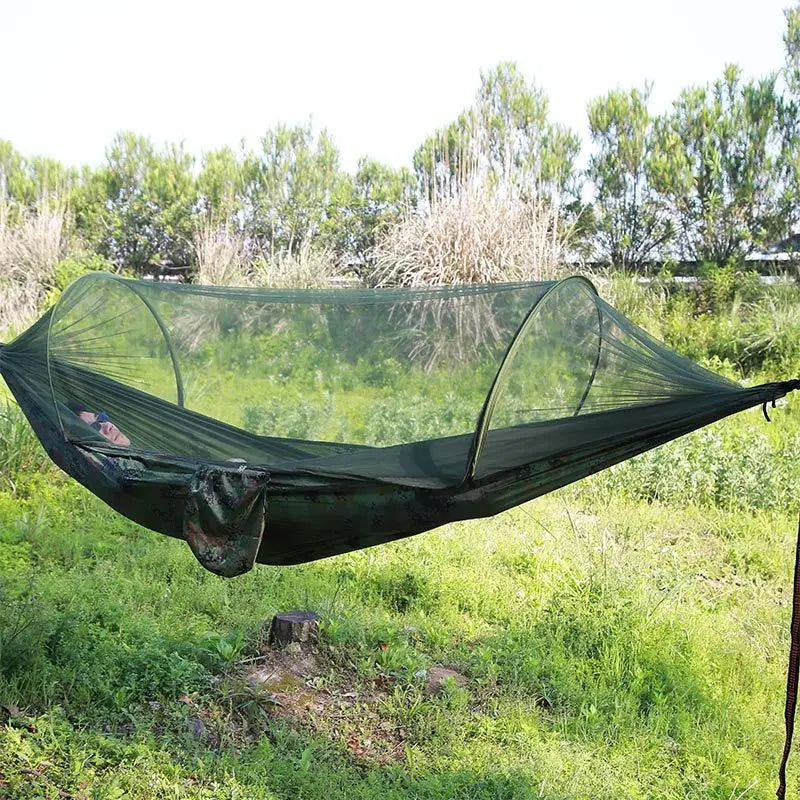 Full-automatic Quick-open Hammock With Mosquito net.