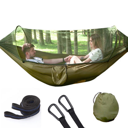 Full-automatic Quick-open Hammock With Mosquito net.