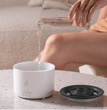 New Two-color Spray Ring Volcano Humidifier