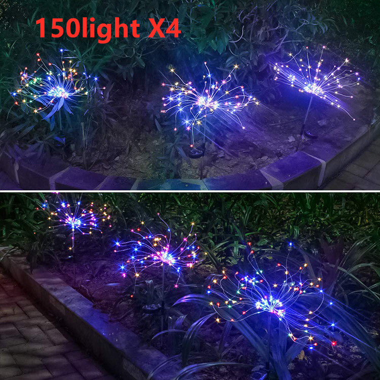 New Ground Plug Solar Fireworks Light LED